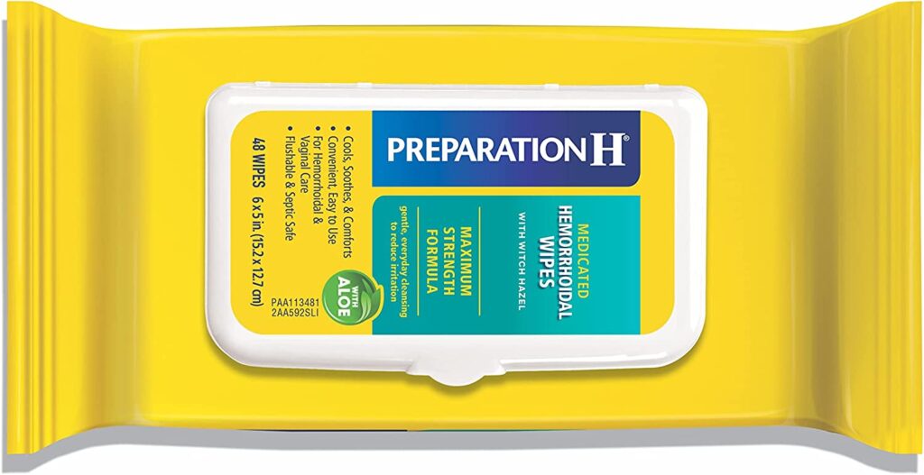 Flushable Wipes by Prep H, Prevents the spread of COVID 19, 48 count