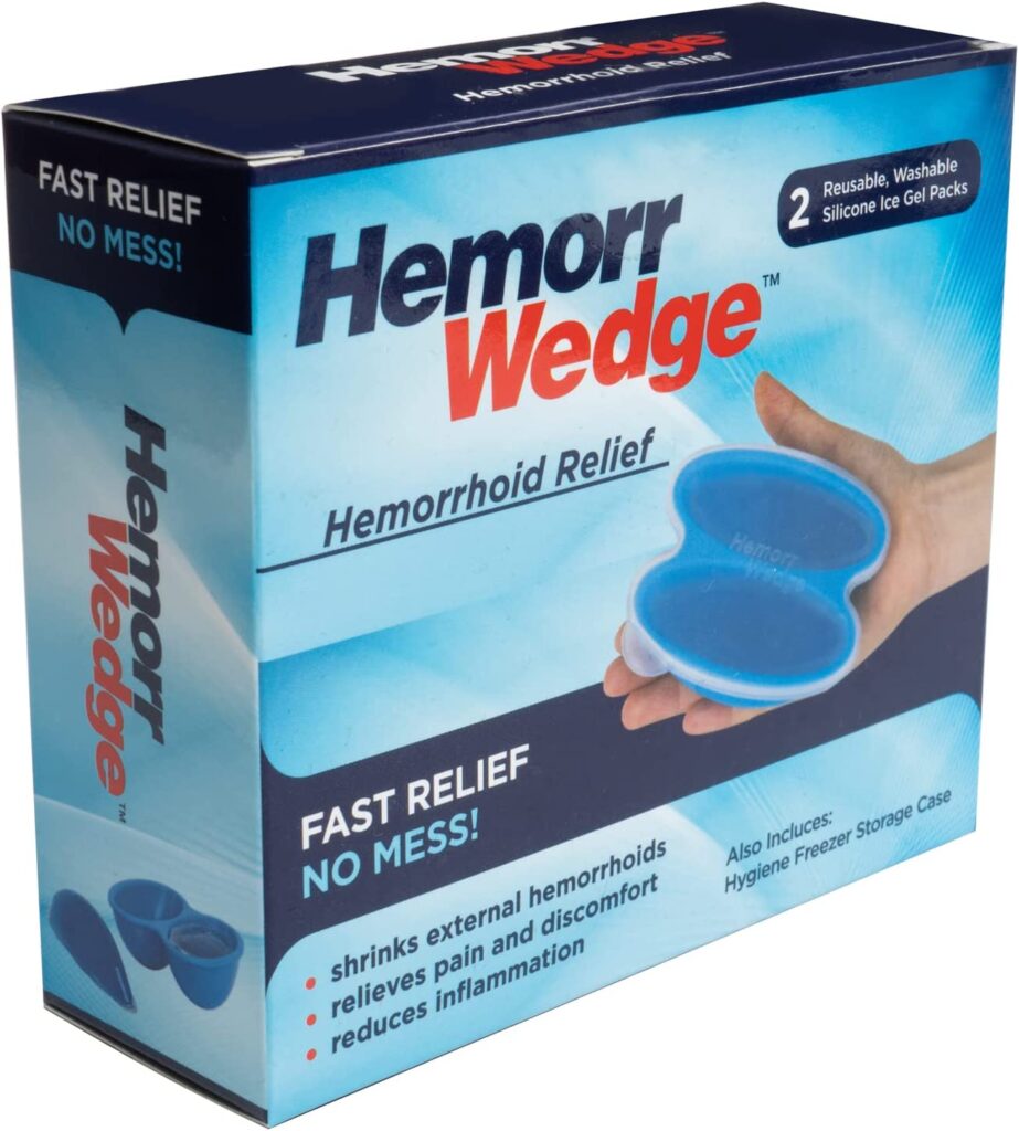 Hemorrwedge Hemorrhoid Treatment Ice Pack - Gel Freeze Pack, Pair with Caseâ¦